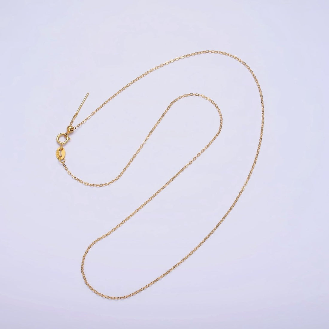 24K Gold Vermeil Cable Link Necklace Chain, 925 Sterling Silver Necklace Chain w/ Heavy 24K Gold Plated 18 inch | WA-1955 Clearance Pricing