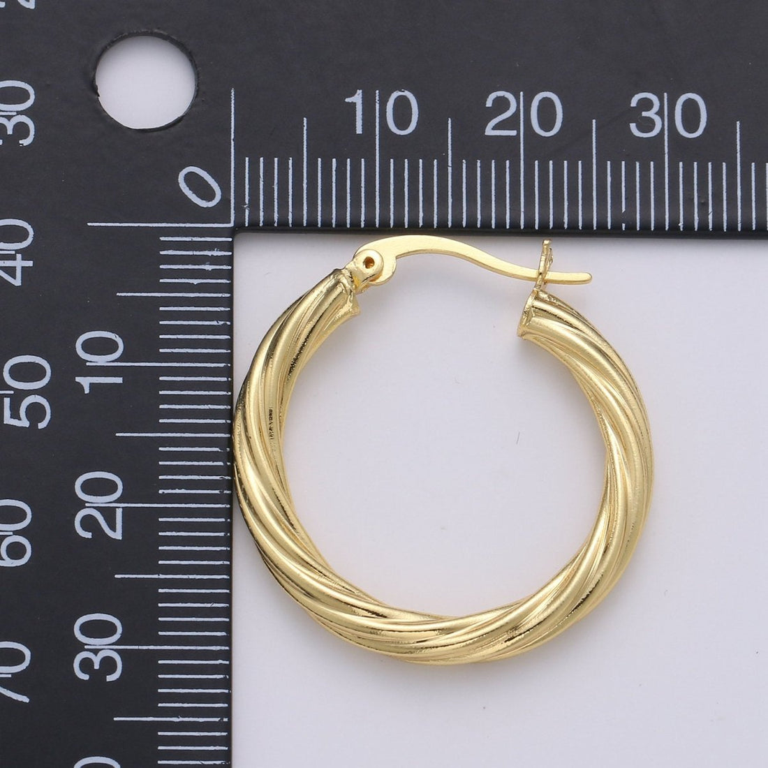 24k Vermeil Gold Earrings, Hoop Earrings, Small Hoop, Circle Rope Texture Earring, Gift for Her, Earrings for Women, Everyday Wear Earrings Q-533