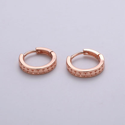 24k Vermeil Gold Earrings, Huggie Earring, Tiny Earrings, Circle Earrings, Handmade Earrings, Everyday Wear Earrings, Rosegold Earring K-696 - K-698