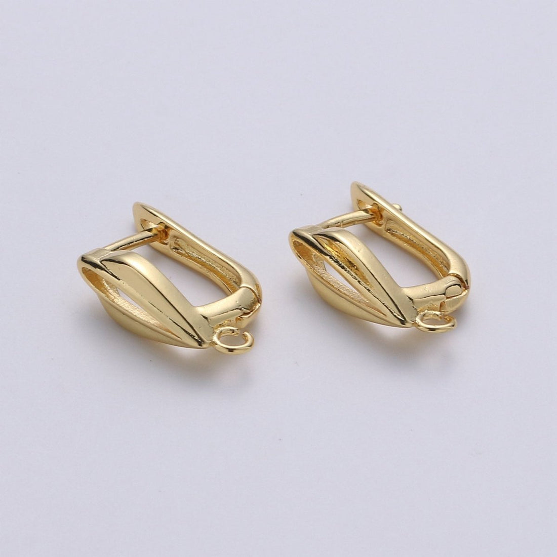 24k Vermeil Gold Earrings, Open Link, Latch Back Earring, Leaf Earrings, DIY Earrings, Everyday Wear Earrings, Rosegold Earring, K-678 - K-680