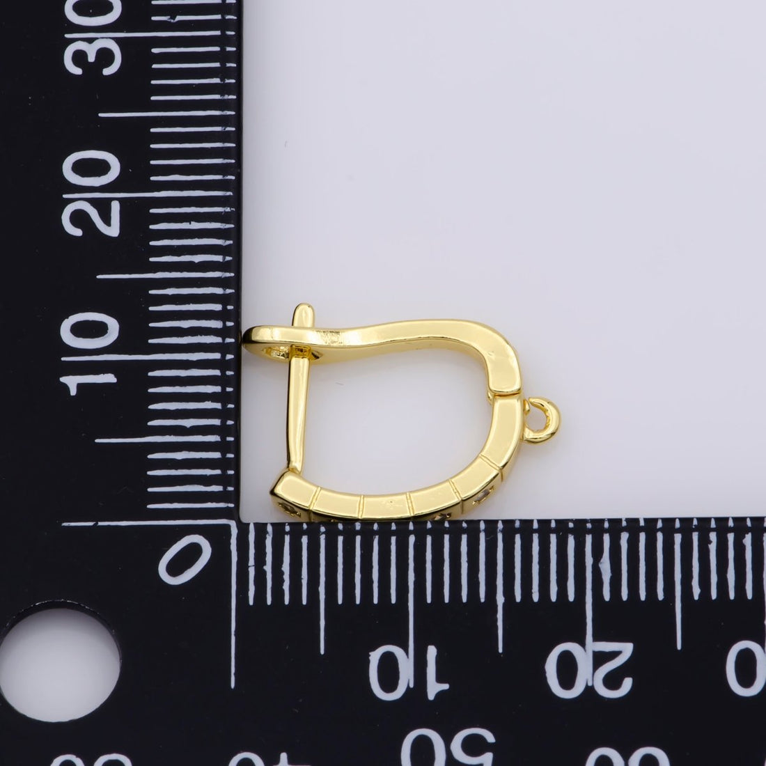 24k Vermeil Gold Earrings, Open Link, Latch Back Earring, Rugged Earrings, Gift for Her, Earrings for Women, Everyday Wear Earrings, K-736