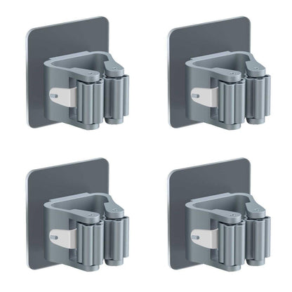 2/4PCS Home Storage Rack Bathroom Suction Hanging Pipe Traceless Hooks Wall Mounted Mop Organizer Holder Waterproof Broom Hanger Storage Rack Bathroom Suction Hanging Pipe Traceless Hooks Wall Mounted Mop Organizer Holder