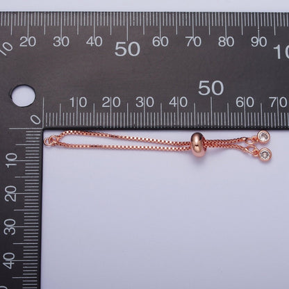 2.5 Inch Adjustable Box Chain Bracelet Supply in Gold, Silver, Black, Rose Gold | K-124 K-130 K-132 K-133