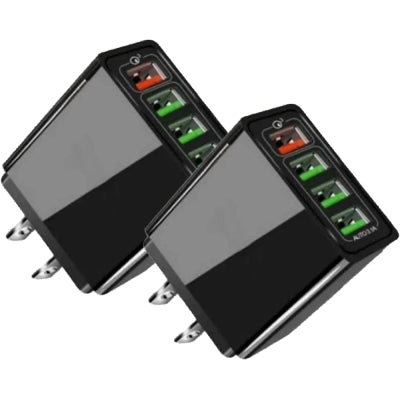 Illuminated 4USB Mobile Phone Charger 3A Charging Head