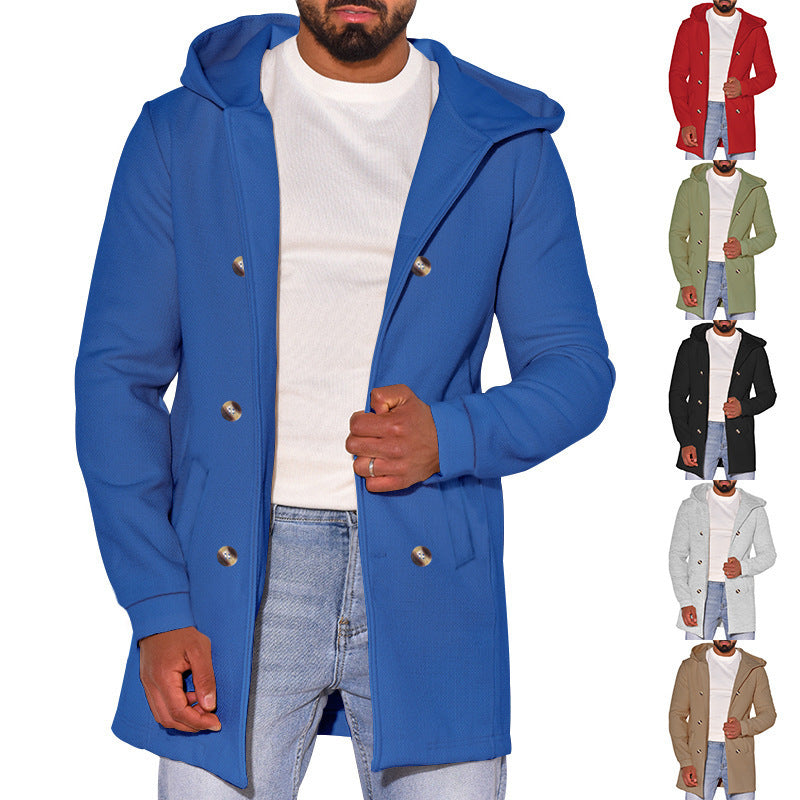Versatile Wool Coat Mens Trench Coat