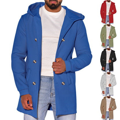 Versatile Wool Coat Mens Trench Coat