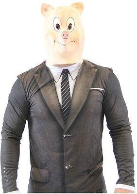 3 Piggy Pig Adult Unisex Hangover Movie Halloween Cosplay Costume Latex Mask