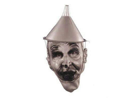 Silver Plastic Tin Man Funnel Top Hat Costume Accessory