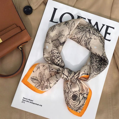 Square Scarf Womens Fashionable Small Neckerchief 70cm