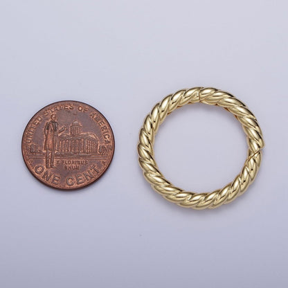 25.8mm Gold / Silver Twisted Braid Spring Gate Supply | K-069 K-073