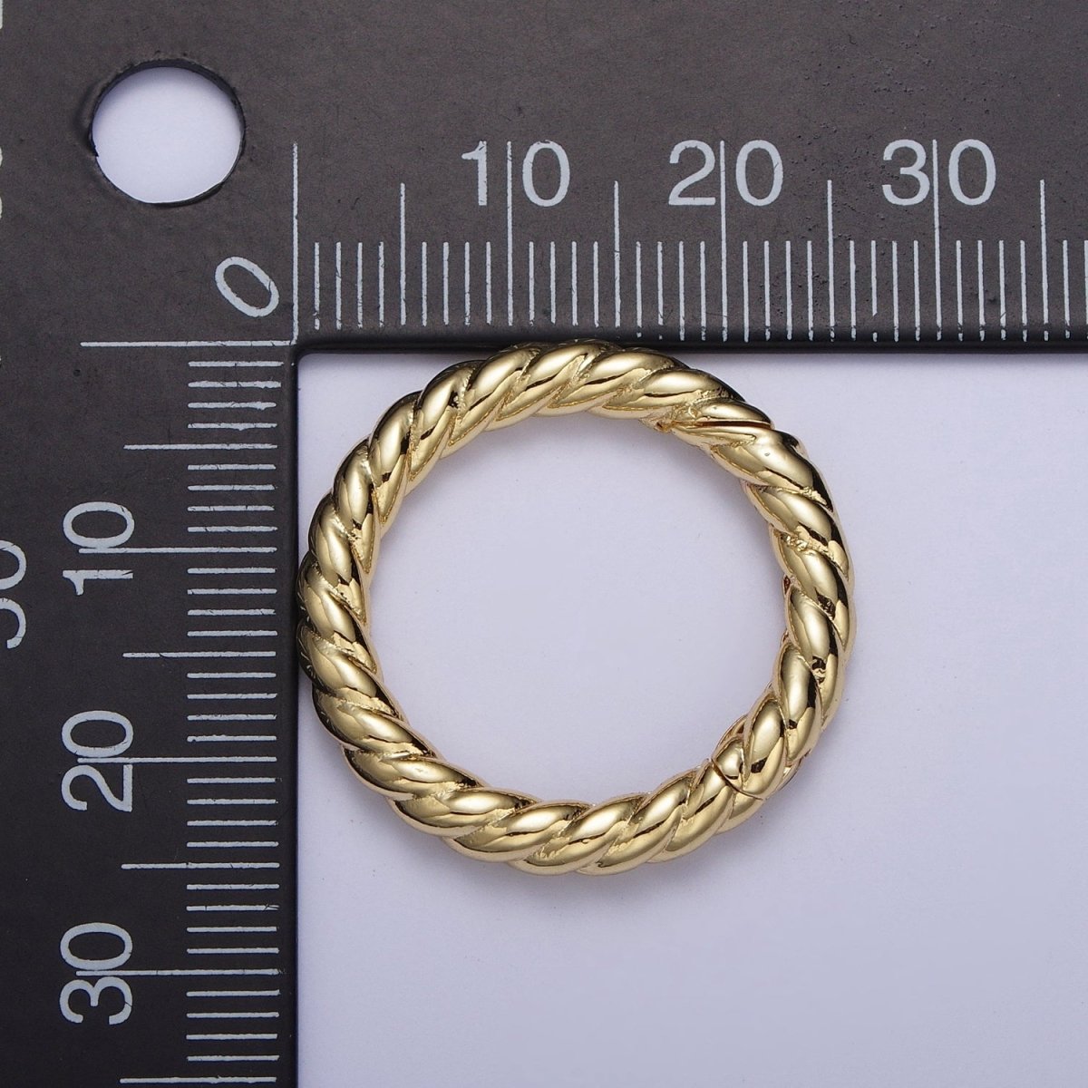 25.8mm Gold / Silver Twisted Braid Spring Gate Supply | K-069 K-073
