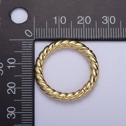 25.8mm Gold / Silver Twisted Braid Spring Gate Supply | K-069 K-073