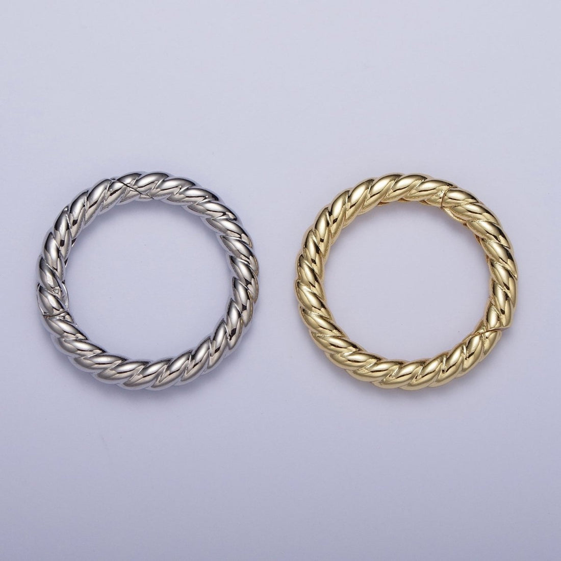 25.8mm Gold / Silver Twisted Braid Spring Gate Supply | K-069 K-073