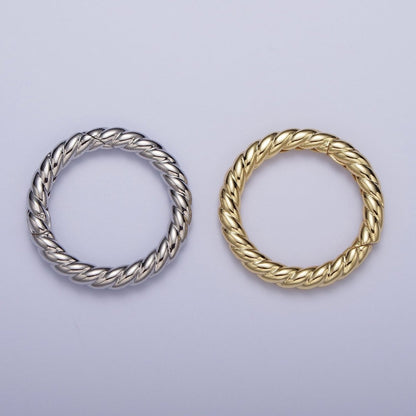 25.8mm Gold / Silver Twisted Braid Spring Gate Supply | K-069 K-073