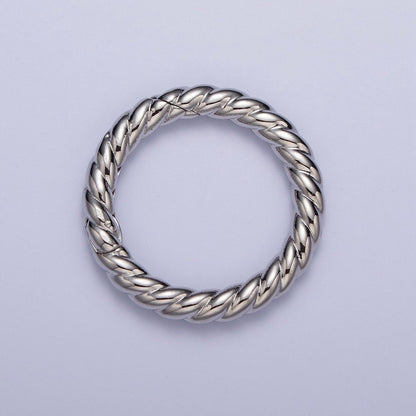 25.8mm Gold / Silver Twisted Braid Spring Gate Supply | K-069 K-073
