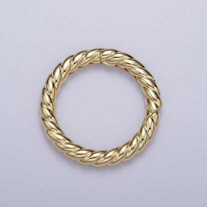 25.8mm Gold / Silver Twisted Braid Spring Gate Supply | K-069 K-073