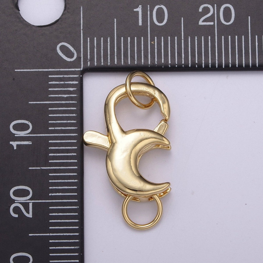 25.8x12.7mm Gold Small Moon Shaped Lobster Claw Clasp L-572