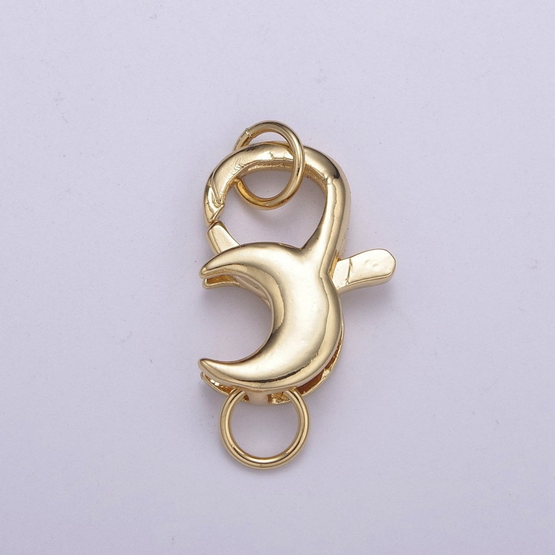 25.8x12.7mm Gold Small Moon Shaped Lobster Claw Clasp L-572