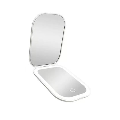 Ultra-thin Foldable Cosmetic Mirror With Light Tricolour Light Convenient HD Luminous