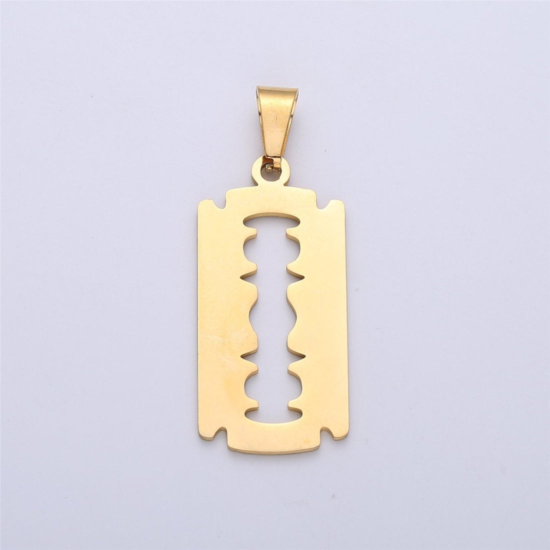 25mm, 32mm, 45mm Gold Filled Razor Blade Charm Silver Razor Blade Pendant for Necklace Earring Bracelet Charm J-718~J-722