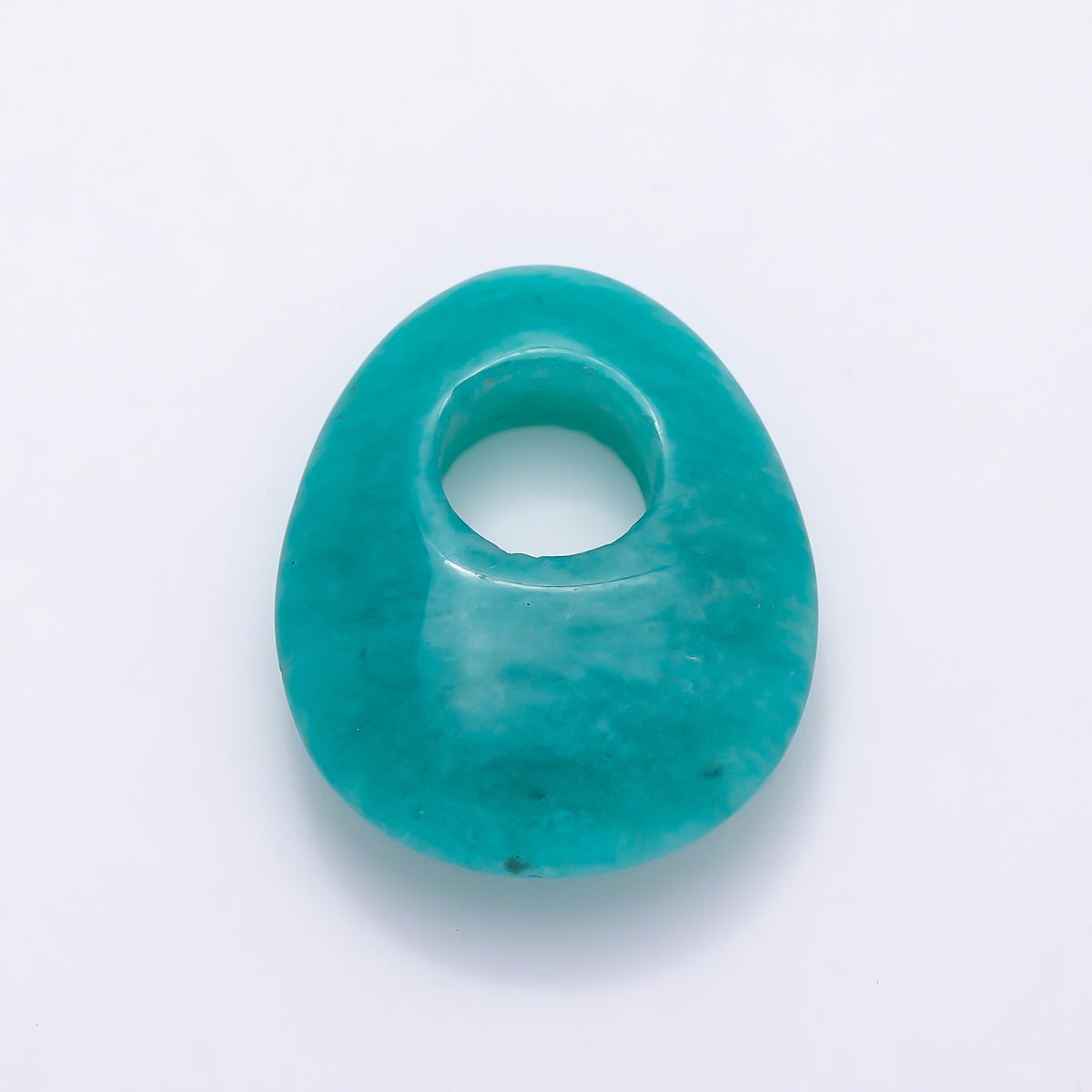 25mm Natural Gemstone Chubby Teardrop Slide Charm Pendant | Findings-00470 ~ Findings-00478