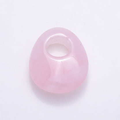 25mm Natural Gemstone Chubby Teardrop Slide Charm Pendant | Findings-00470 ~ Findings-00478