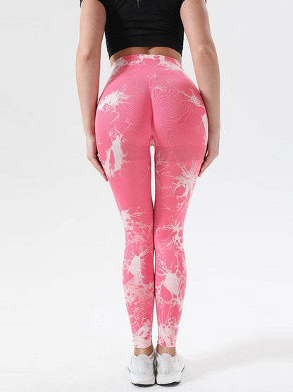 Tie-Dye High Waist Active Leggings for Comfort and Style