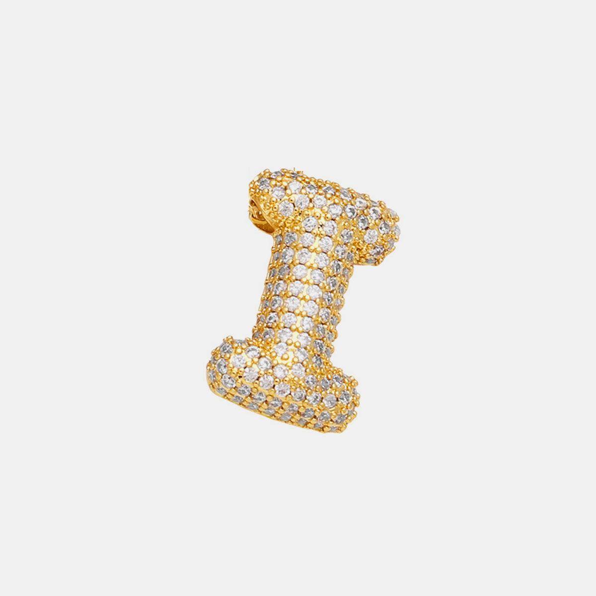 Inlaid Zircon Bubble Initial Necklace for Elegant Style