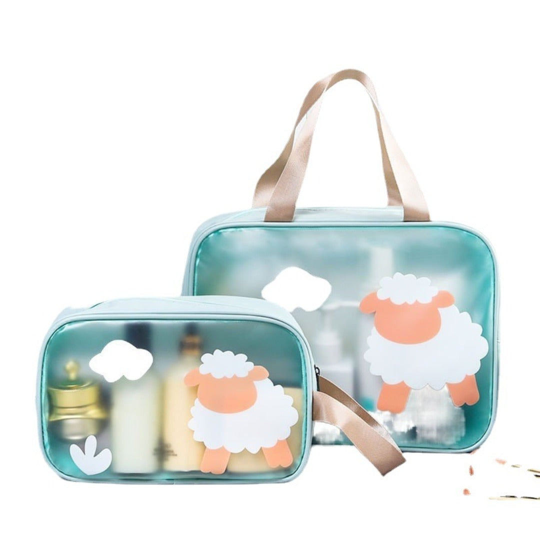 Cosmetics storage bag, wet and dry separation toilet bag, fitness transparent waterproof cosmetic bag, transparent makeup purse,Makeup bag with compartments,