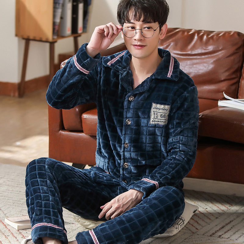 Flannel warm and thickened men&