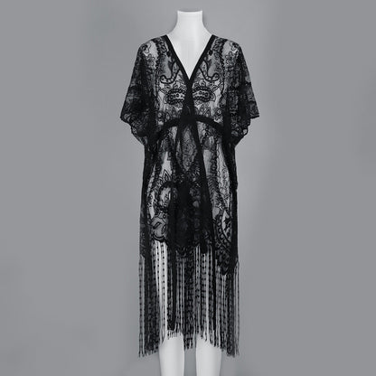 Self-tie Lace Cashew Sunscreen Shawl For Women