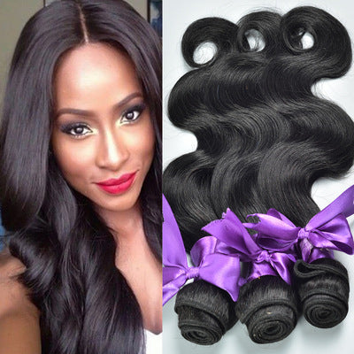 Real Hair Wig Hair Styling Hair Extension Body Wave Human Hair Weaves Bundle Deals Human Hair Extensions Natural &amp; Jet Black