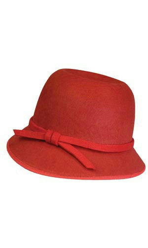 Red Flapper Hat Roaring 20&
