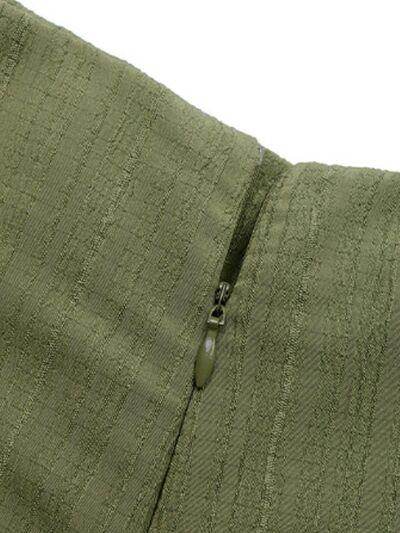 Perfee Ruched High Rise Shorts with Back Zipper for Women