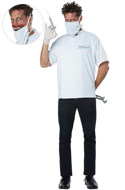 Doctor Novocaine Creepy Scary Killer Dentist Adult Costume Large/X-Large 42-46