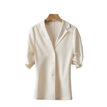 Womens Fashionable Versatile Waist-cinching Blazer