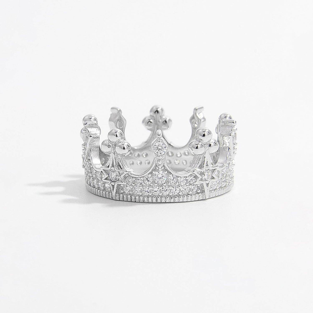 Crown Shape Zircon 925 Sterling Silver Ring for Women
