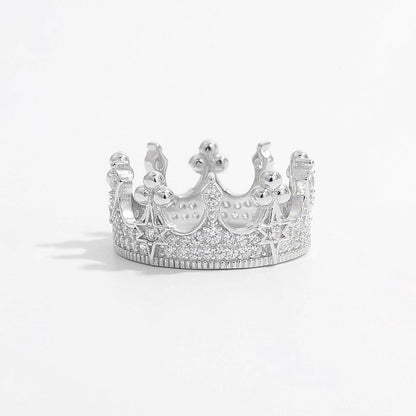Crown Shape Zircon 925 Sterling Silver Ring for Women