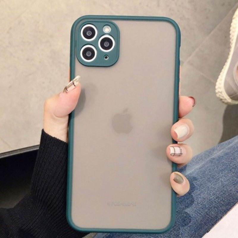 Frosted Color Contrast Mobile Phone Case To Prevent Falling