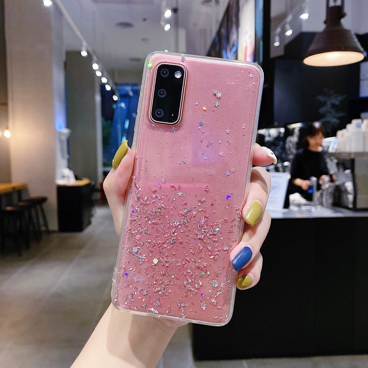 Starry Sky Silver Foil Epoxy Phone Case