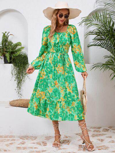 Stylish Printed Long Sleeve Midi Dress for All Occasions