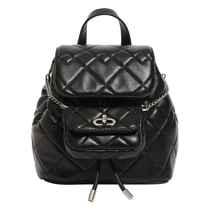 Womens Niche-Design Soft Chain Multi-Use Backpack