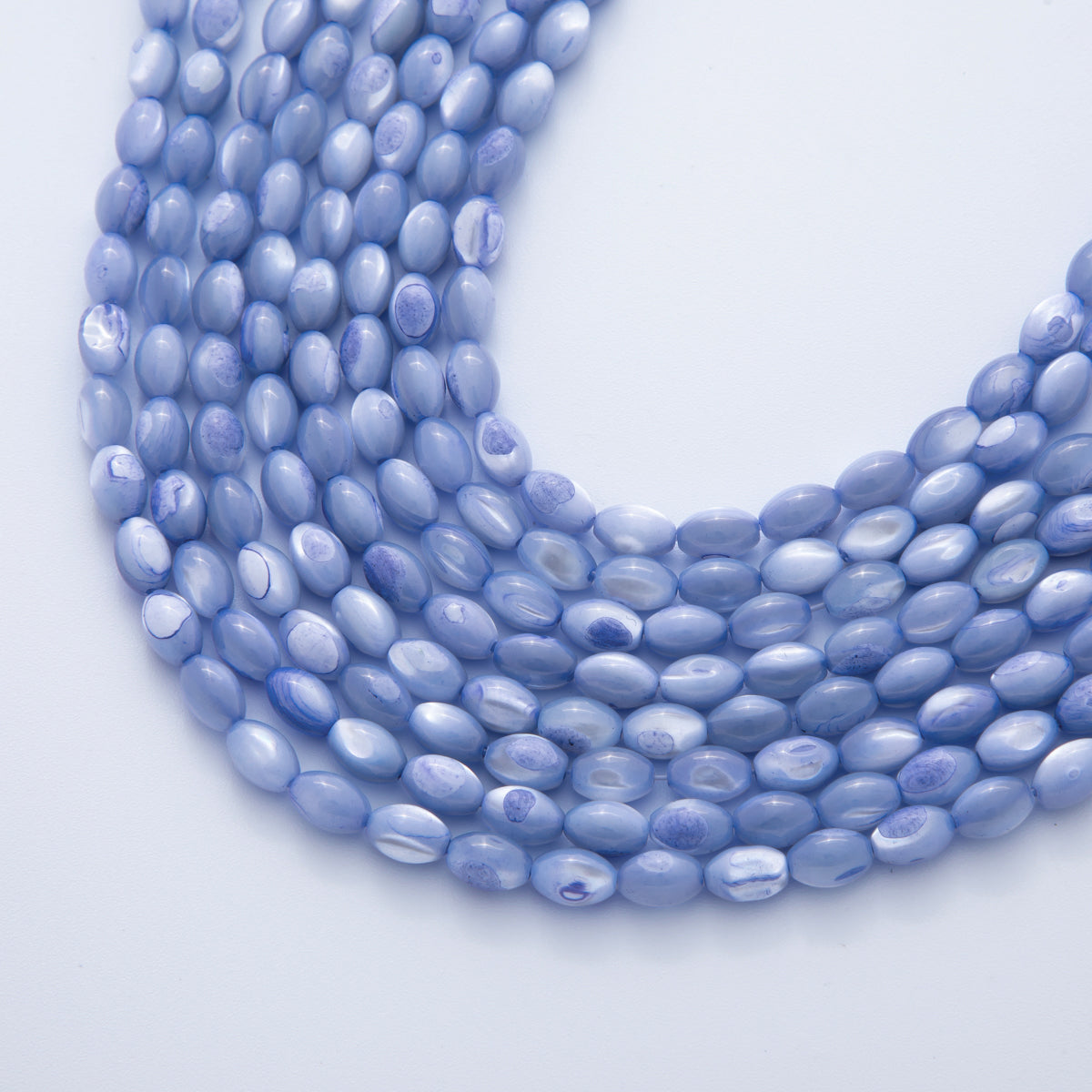 8.8mm x 5.8mm Sphere Dyed Shell Pearl Gemstone Bead Strands Finding | WA-03296 ~ WA-03301