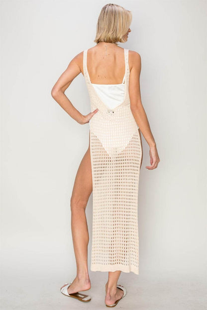HYFVE Crochet Backless Cover Up Dress For Women
