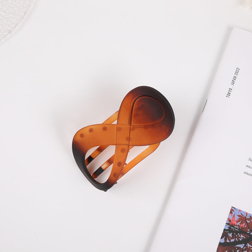 Elegant Frosted 8-shaped Barrettes