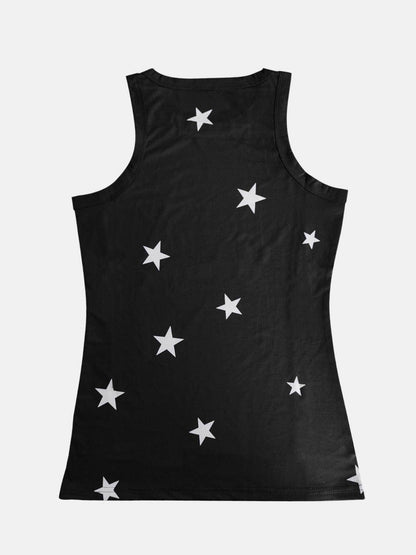Full Size Star Round Neck Tank for Women in Multiple Sizes