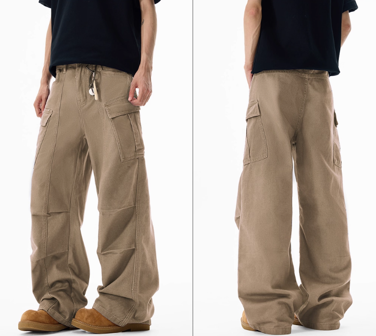 Wide-leg Overalls Men&
