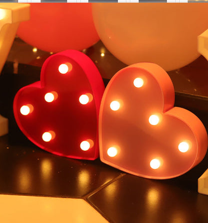 Luminous LED Letter Number Night Light English Alphabet Number Battery Lamp Romantic Wedding Christmas Party Decoration