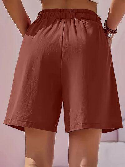 Full Size Pocketed Elastic Waist Shorts for Everyday Comfort