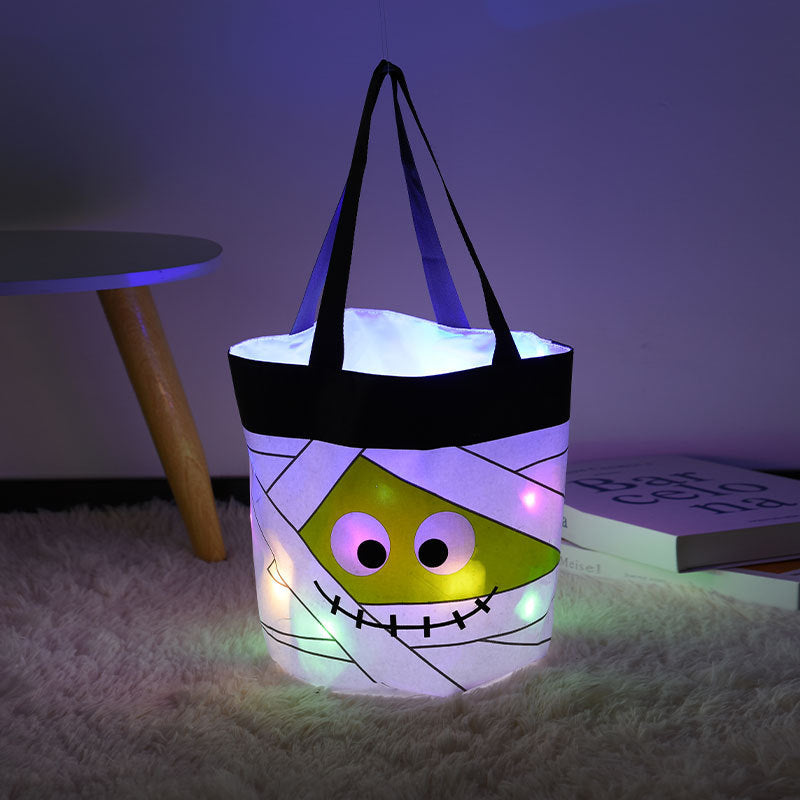 Multi-gear Luminous Halloween Basket Decorations Candy Bag